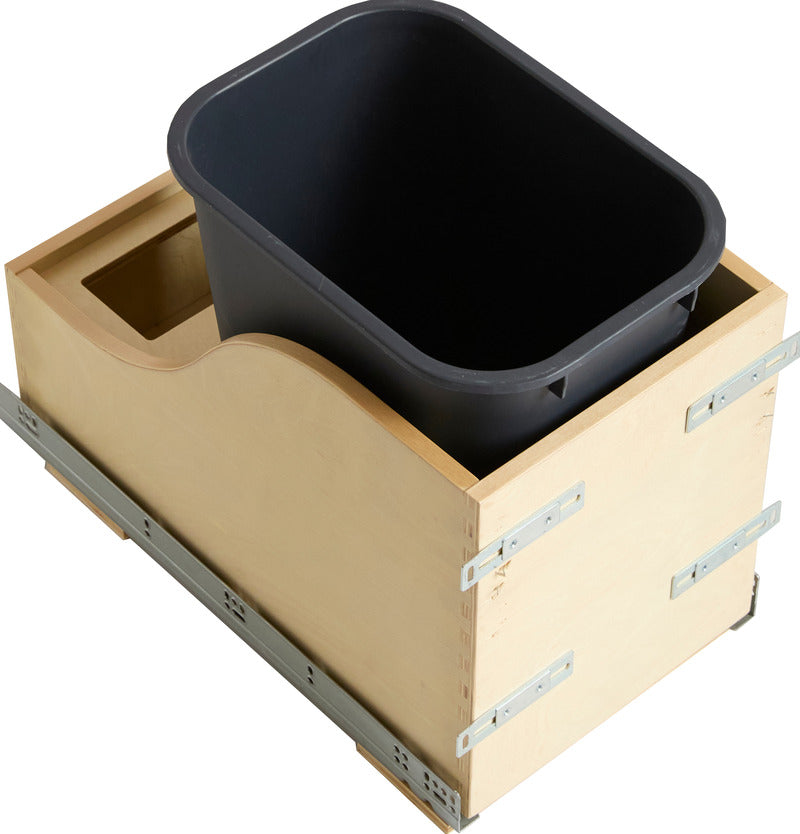 Single Trash Can Pull Out for Base Cabinet with 12" Opening